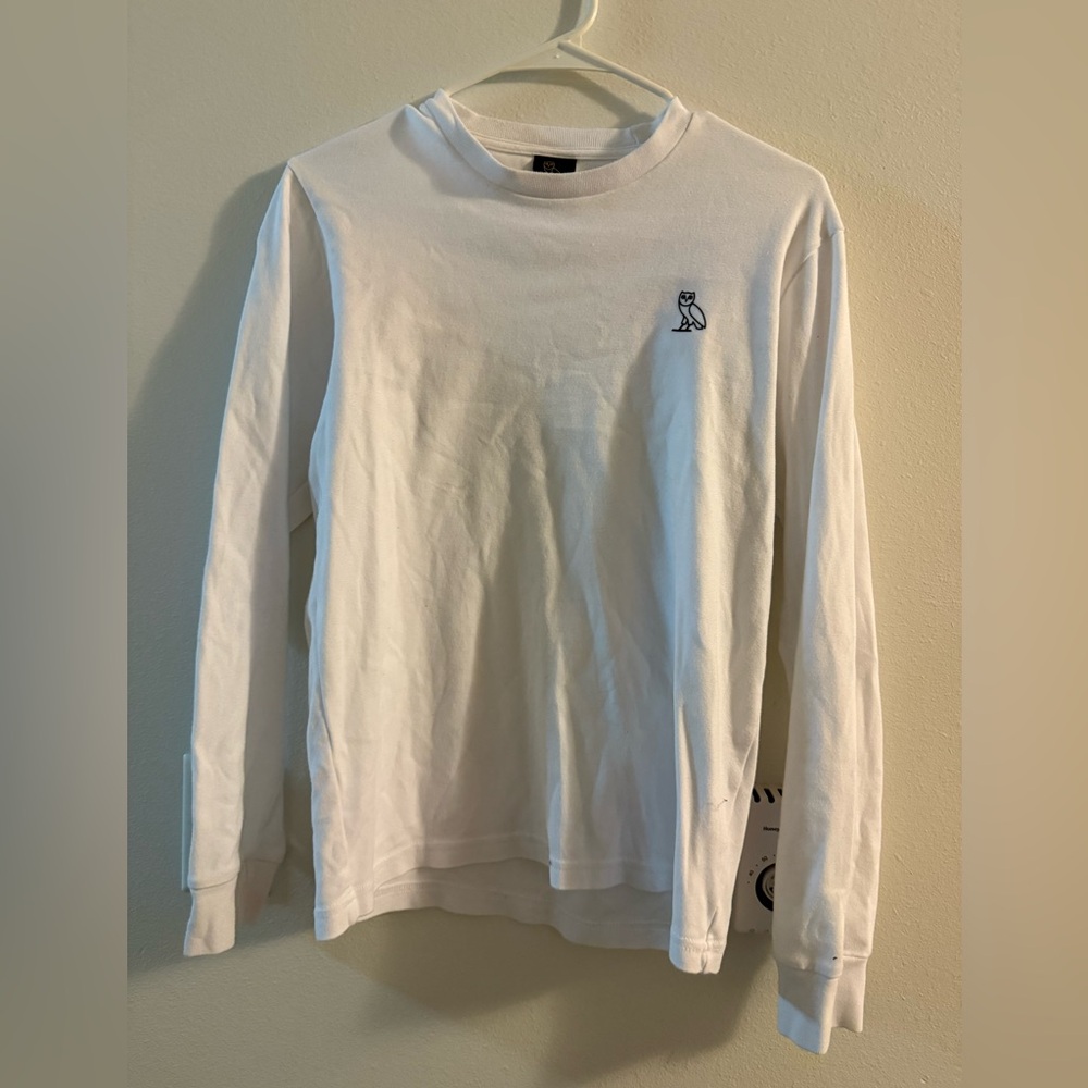 OVO White Long Sleeve Shirt Drake